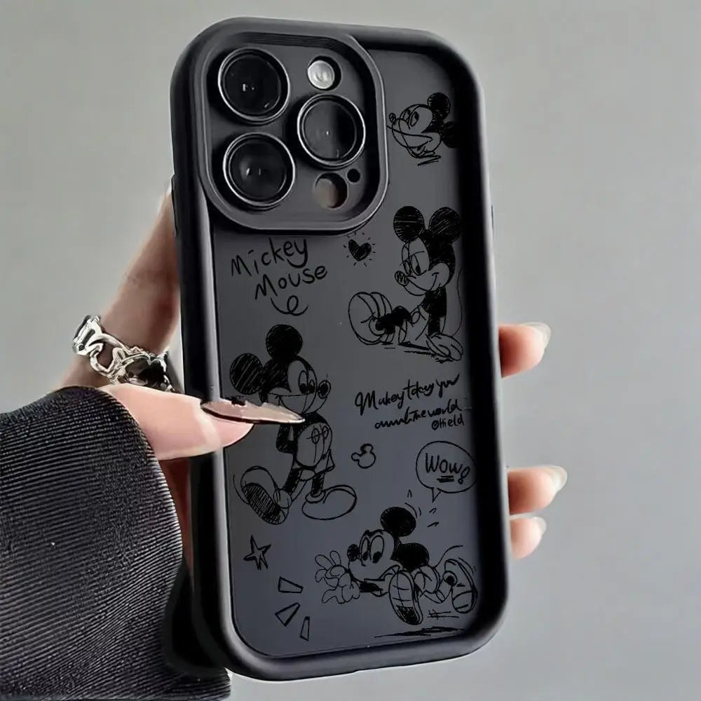 Disney Sketch Minnie Cartoon Phone Case For IPhone
