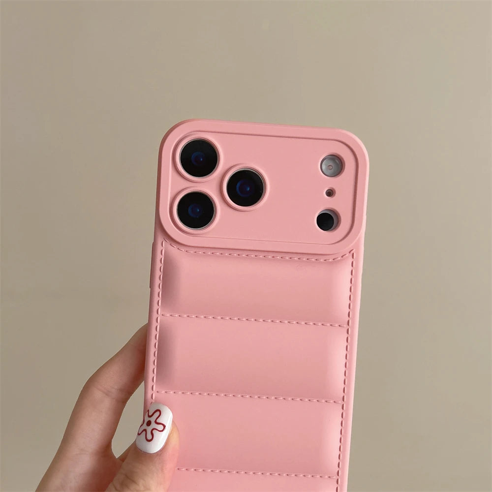 Soft Down Jacket Silicone Case For iPhone