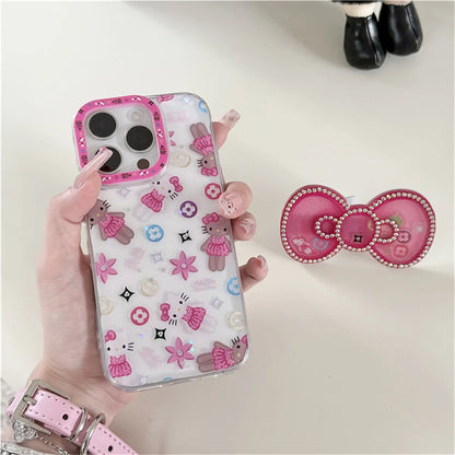 Cute Flower Hellokitty Phone Case For iPhone