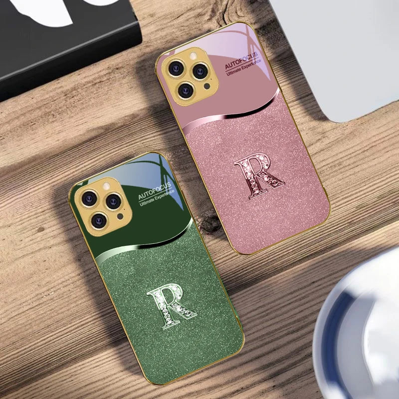 Golden Edged Letter R  For iPhone