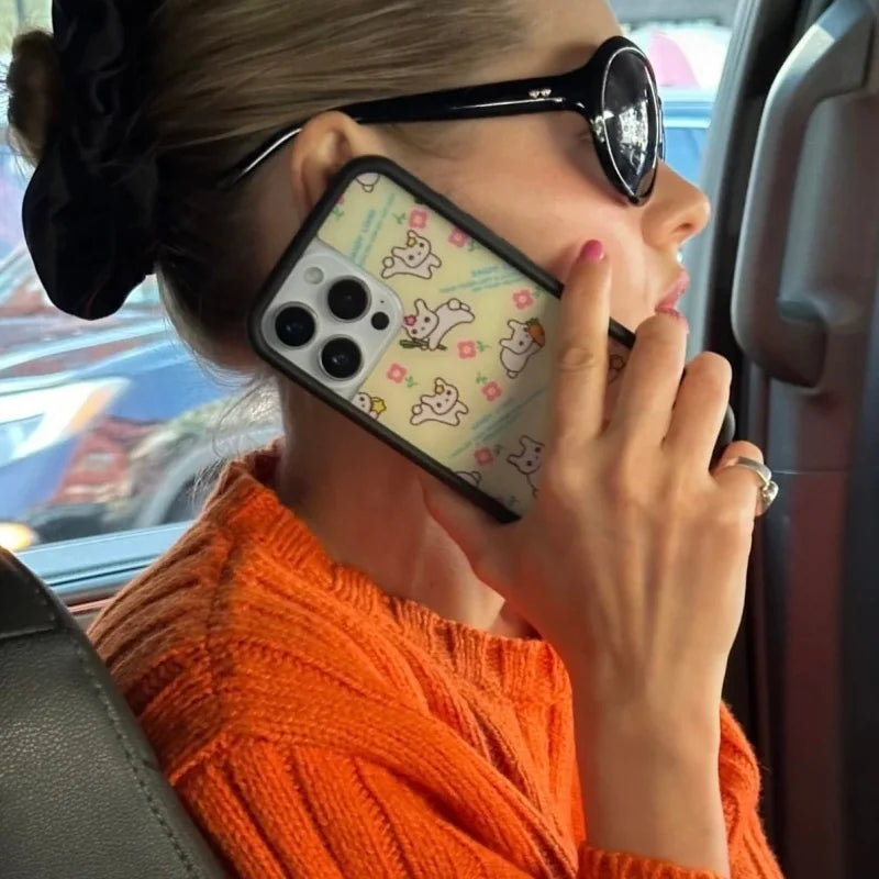 Wildflower Sandy Carrot Bunnies Cute Girl Phone Case For iPhone