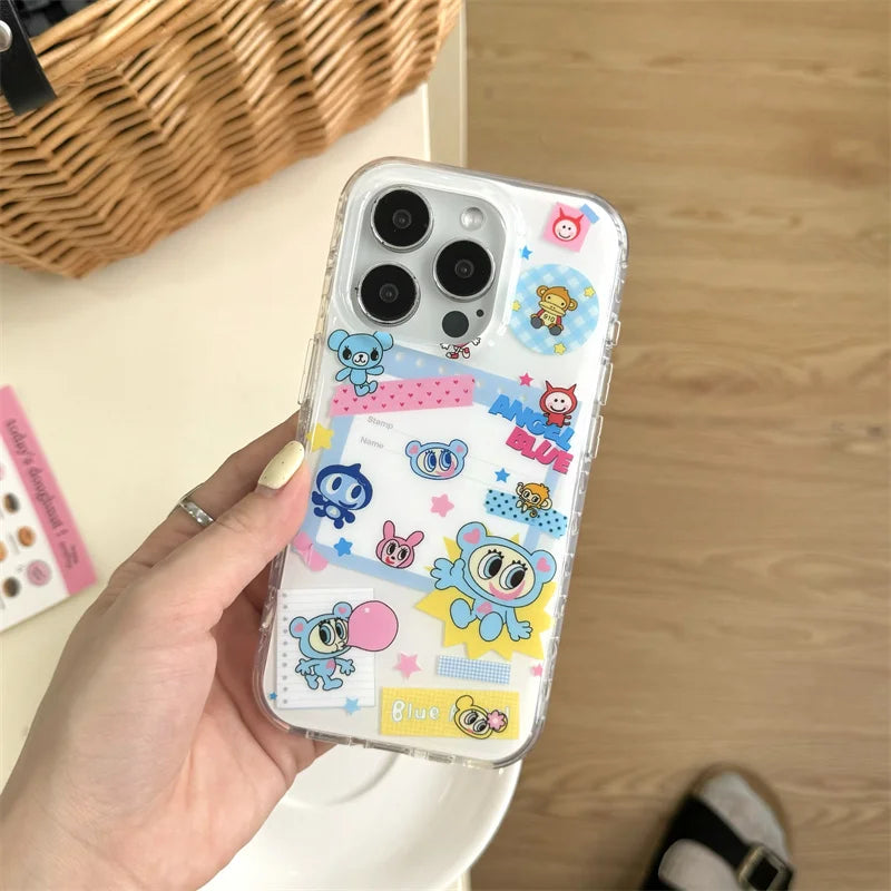 Kawaii Cartoon Stand Holder Phone Case