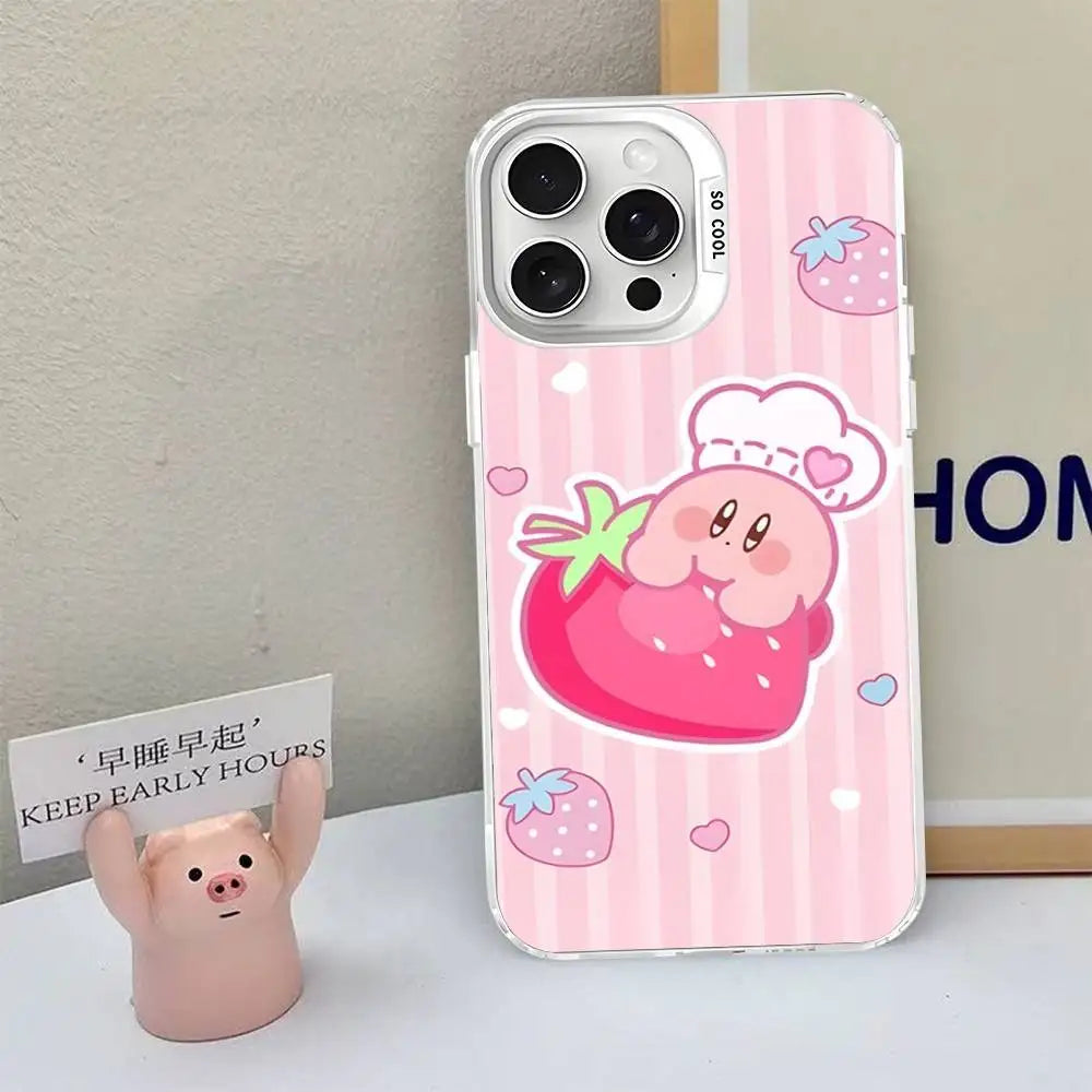 Cartoon Pink Kirbys Phone Case For iPhone