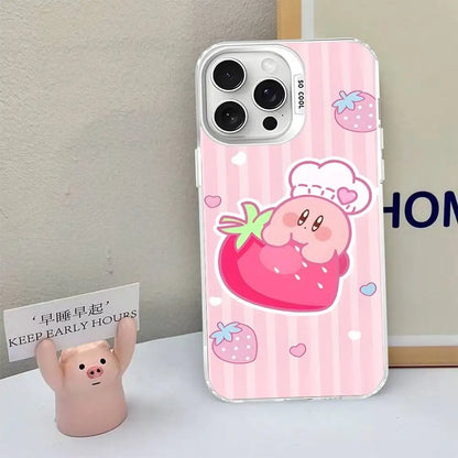 Cartoon Pink Kirbys Phone Case For iPhone