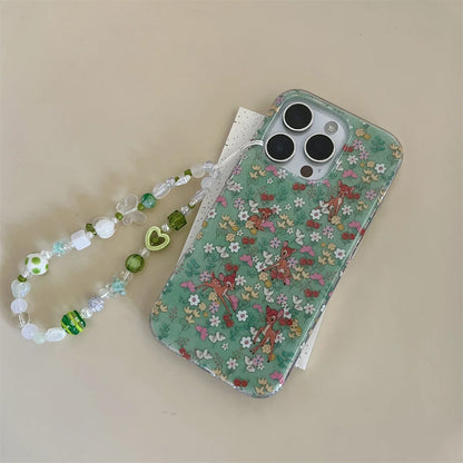 Vintage Oil Painting Animal Picnic Garden Electroplated Chic Phone Case