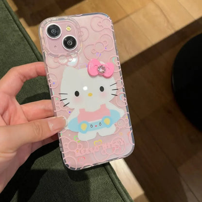 Hello Kitty Bow Swimming Bow Phone Case For iPhone