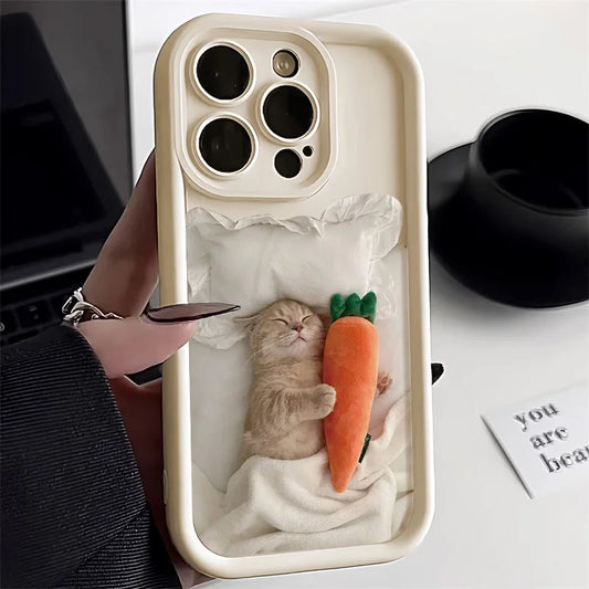 Candy Color Cute Cat Phone Case