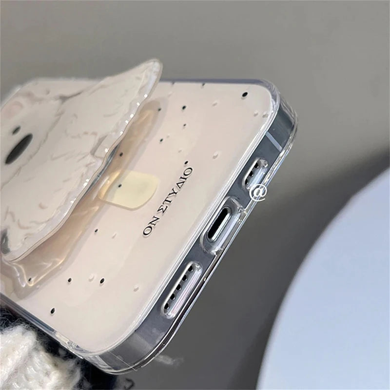 Spring Dog Stand For Magsafe Wireless Charge Phone Case For iPhone