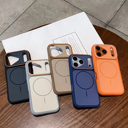 Matte For Magsafe Double Color Contrast Case  For iPhone
