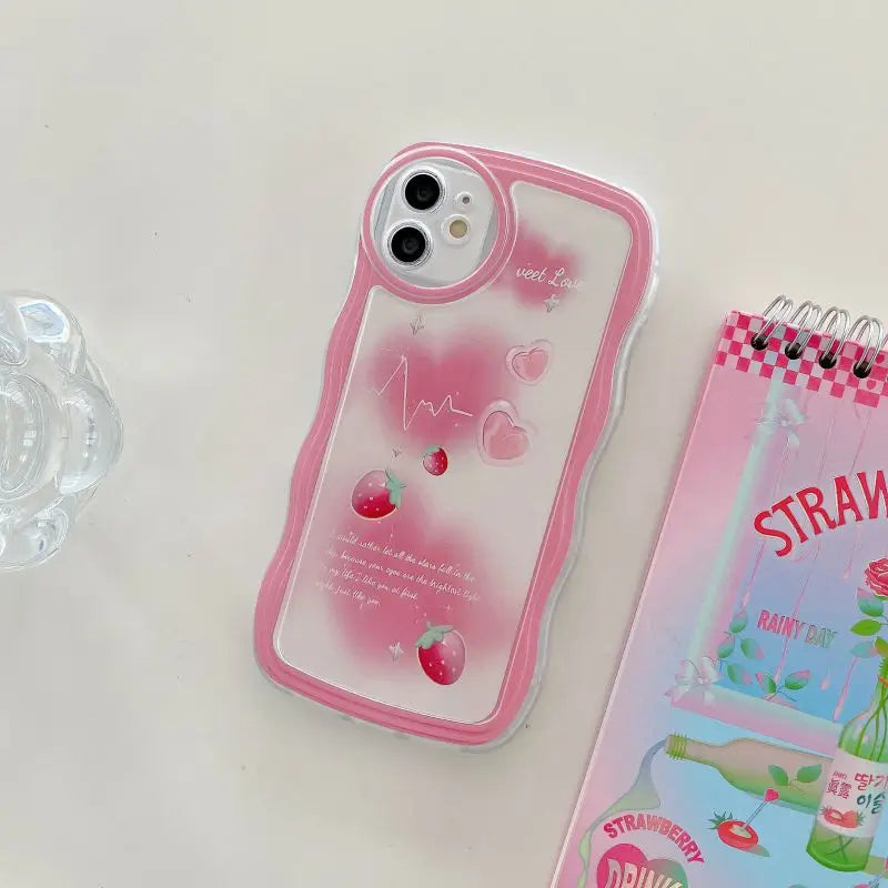 Flower Wave Edge Soft Clear TPU Cover Case for IPhone Case