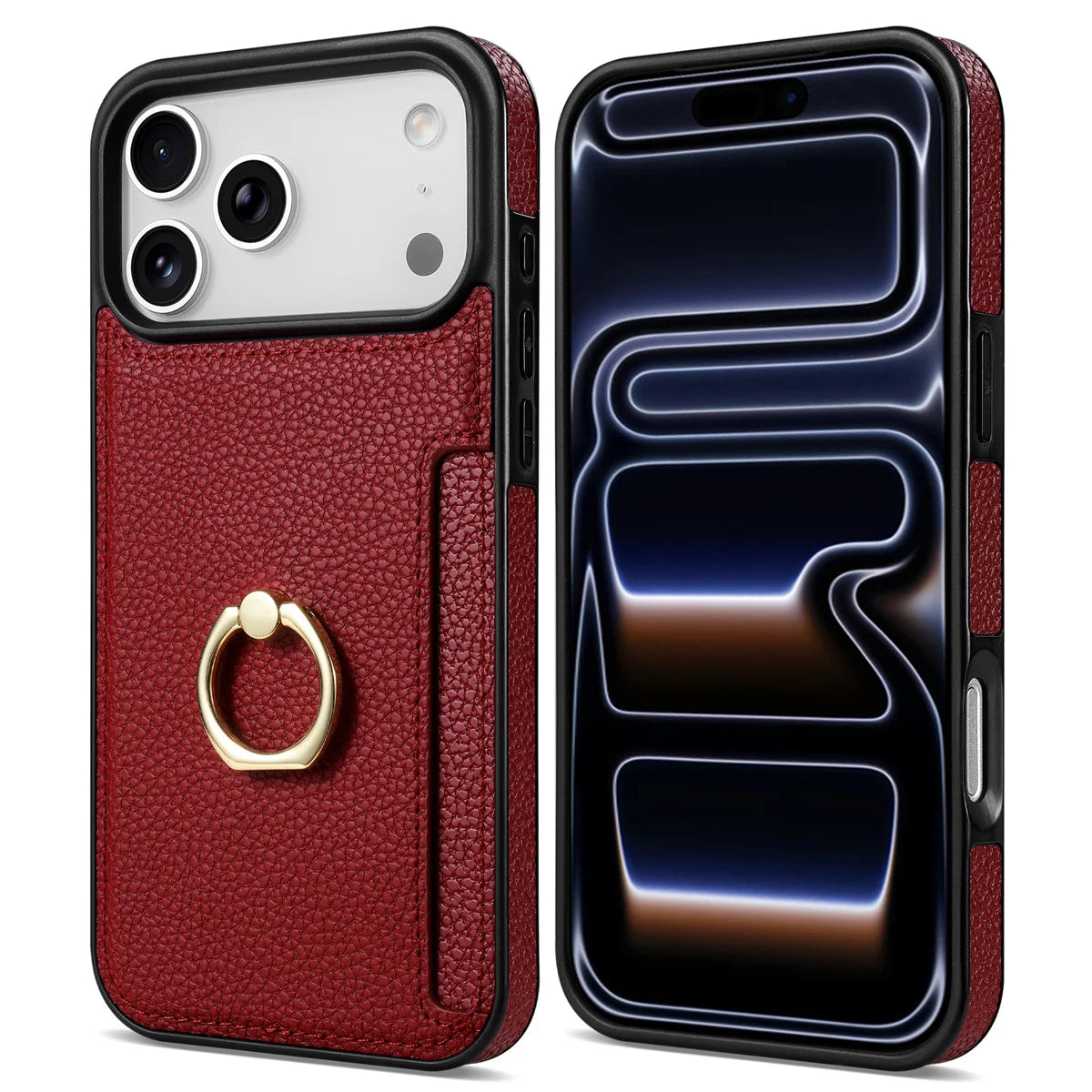 Leather Wallet Card Solt Phone Case For iPhone