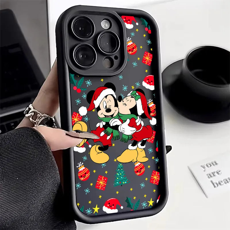 Mickey Minnie Christmas Soft Silicone Case For iPhone