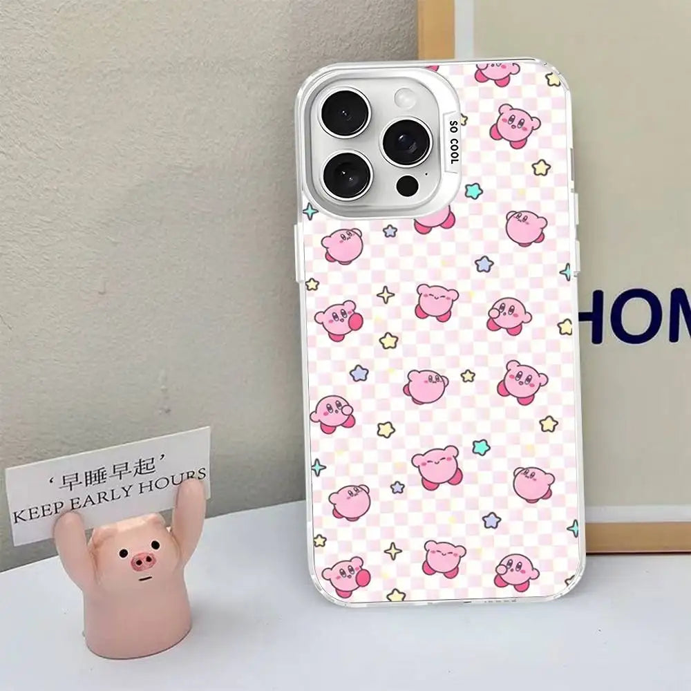 Cartoon Pink Kirbys Phone Case For iPhone