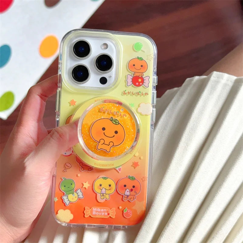 Kawaii Orange Magnetic Phone Case