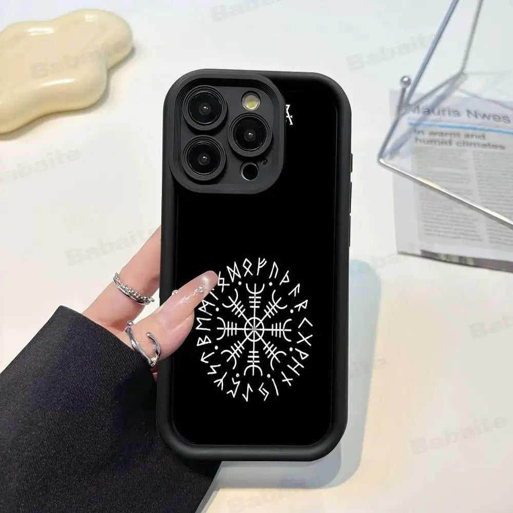 Slavic Viking symbol Kolovrat Silicone Phone Case For iPhone