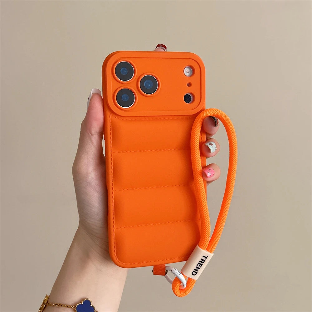 Soft Down Jacket Silicone Case For iPhone