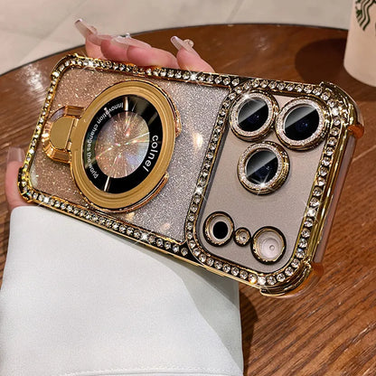 Glitter Diamond For Magsafe Bracket Case For iPhone