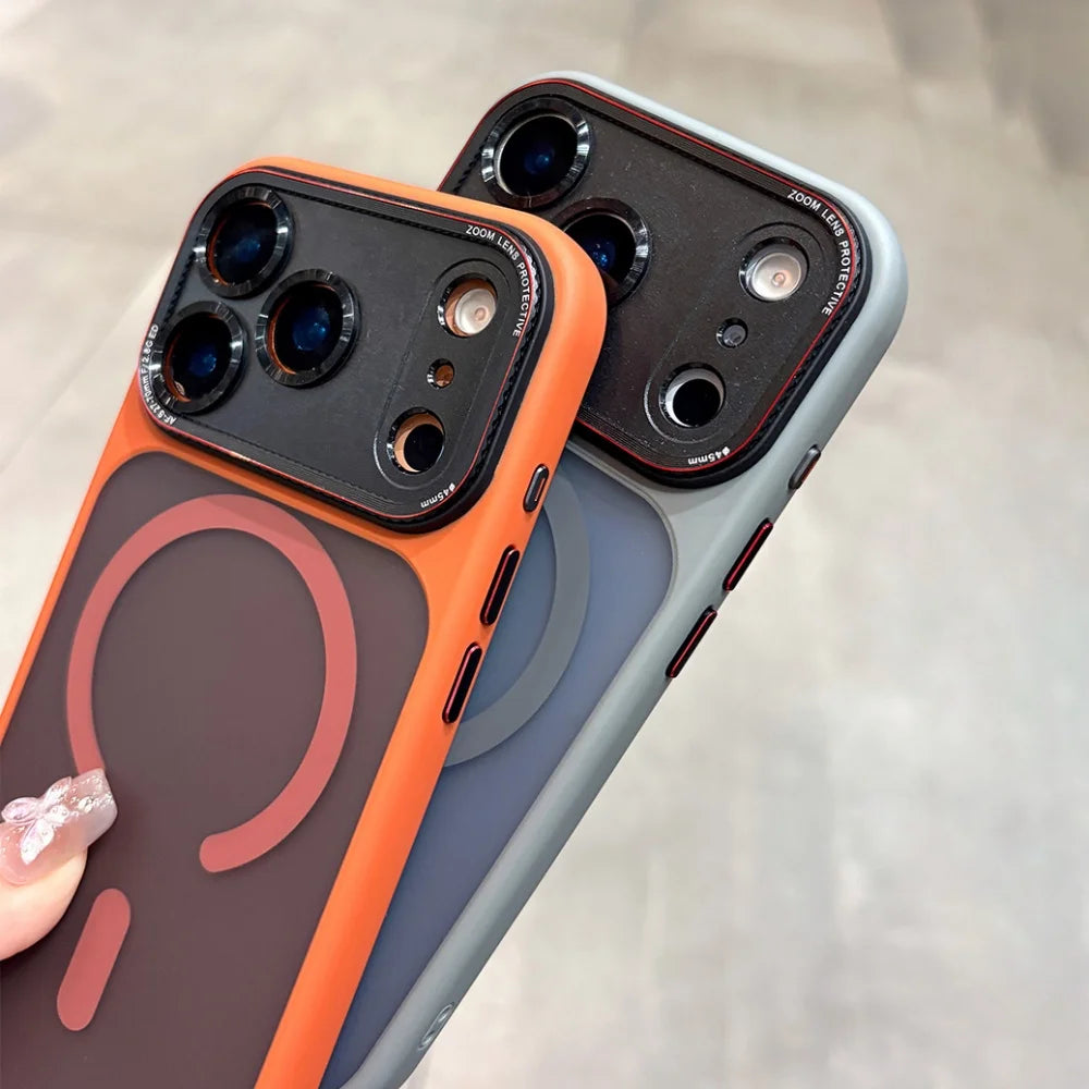 Luxury Magnetic Metal Lens Bumper Protection Case For iPhone