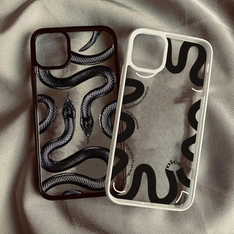 Cool Black Snake Clear Phone Case