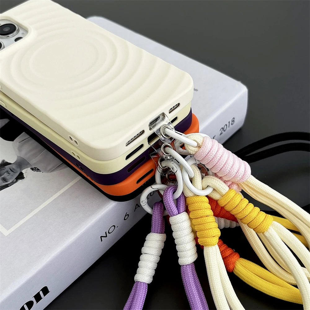 Water Ripple Silicone Circular Pattern For Magsafe Phone Case