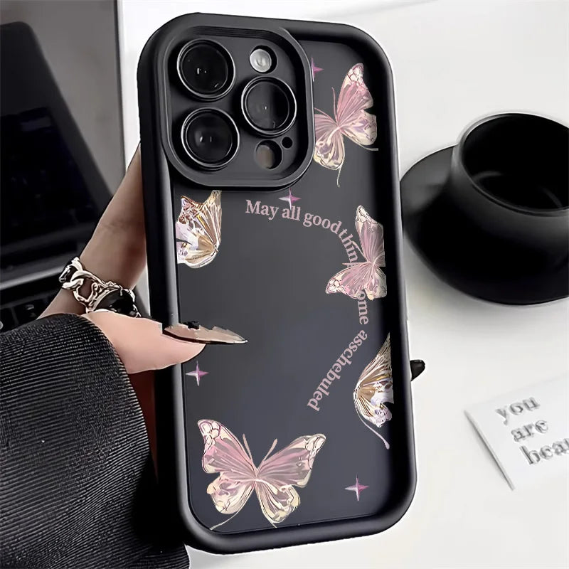 Black Butterfly Silicone Phone Case