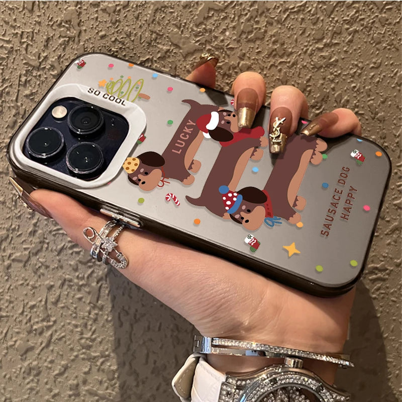 Cartoon Dachshund Dog Case For iPhone