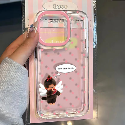 Ins Cute Monchhichis Phone Case For iPhone