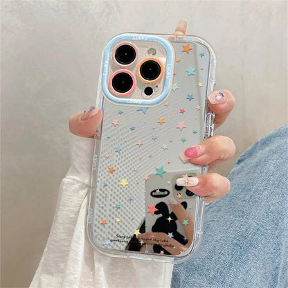 Cute Colorful Stars Mirror Phone Case