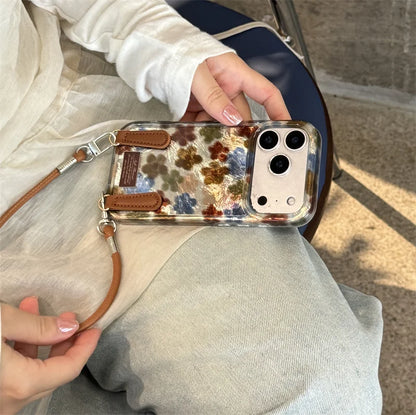 Fashion Oil Painting Flower Phone Case For iPhone