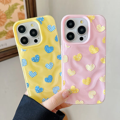 Lovely Heart Love Cute Folds Texture Phone Case
