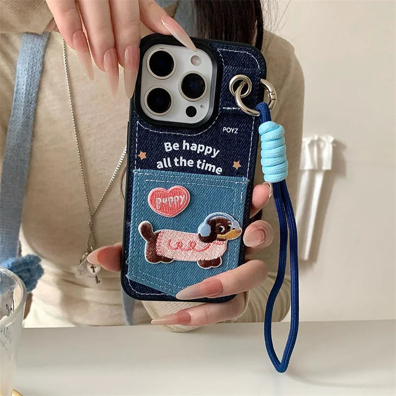 Korean Cute Cat Card Slot Phone Case