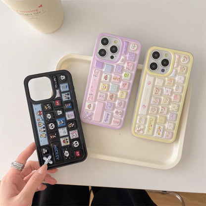 Creative Keyboard Pattern Cute Cartoon Color Phone Case