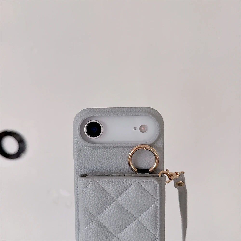 Crossbody Lanyard Card Slot Holder Case For iPhone