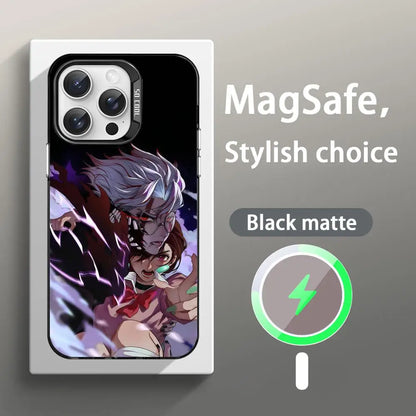 Hot Anime Dandadan Pattern Design Phone Case Magnetic IMD Colorful Silver Case For iPhone