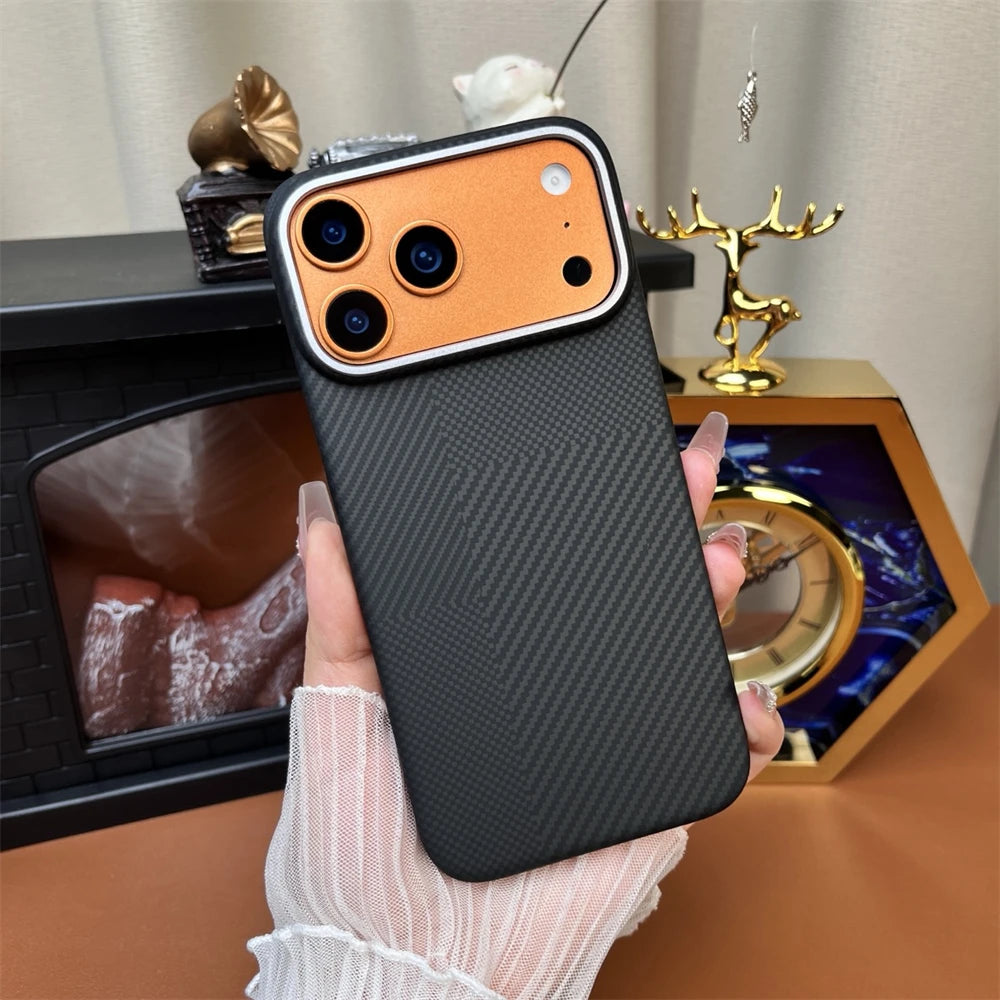 Ultra Thin Matte Carbon Fiber For Magsafe PC Magnetic Case For iPhone