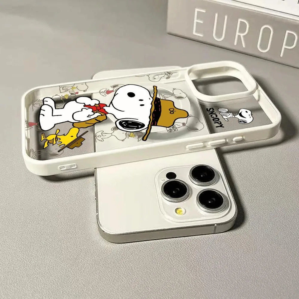 New Anime Snoopy Magsafe Phone Case Protective Cover For iPhone