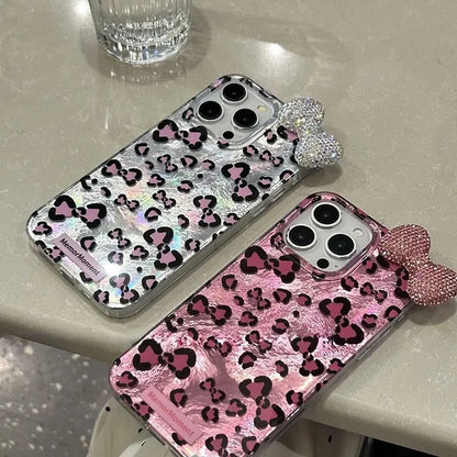 Hello Kitty Mirror Bow Strap Phone Case For iPhone