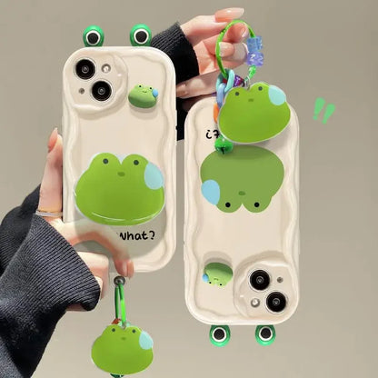 3D Ear Panda Frog Pendant Phone Case for IPhone