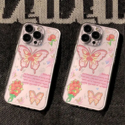 Summer Butterfly Bellflower Phone Case