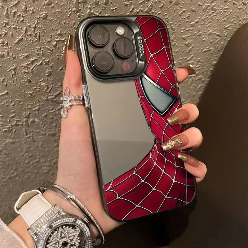 Marvel Spider Man Half Face Cool Phone Case For iPhone