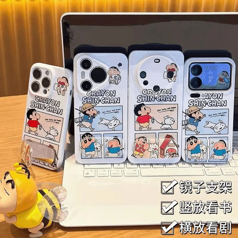 Crayon Shin-Chan White Phone Case For iPhone