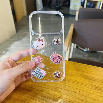 Anime Cartoon Pattern Cat Acrylic Mobile Phone Case Protective Cover Suitable For Apple