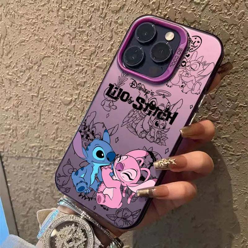 Disney Stitch Angel Cute Phone Case For iPhone