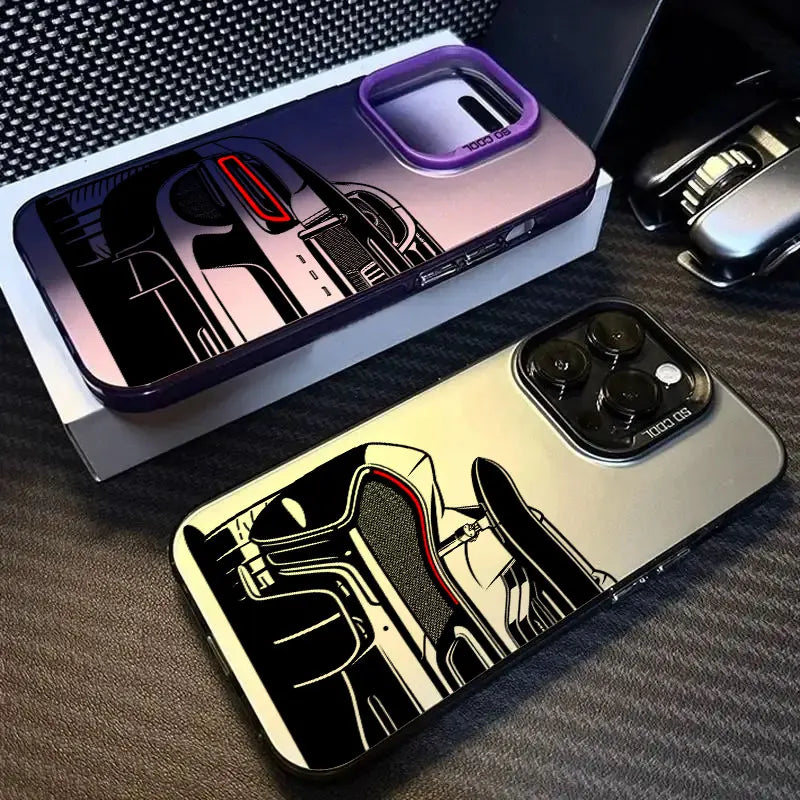 Male Men Sports Car Cartoon Line Coque For iPhone