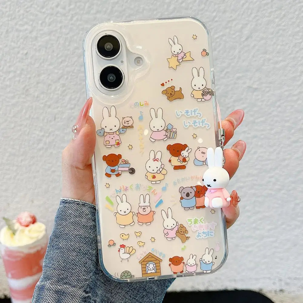 Miffy Kawaii Cartoon Transparent Phone Case