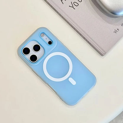 Luxury 2 IN 1 Soft Silicone For magsafe Wireless Charging Phone Case For iPhone