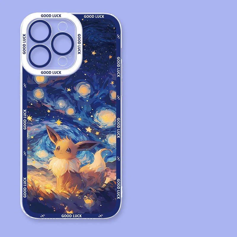 Pokémon Starry Sky Oil Painting Phone Case For iPhone