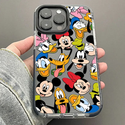 Disney Mickey Minnie Mouse Donald Duck Happy Strap Phone Case For iPhone