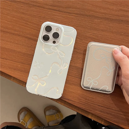 Silver Bow Magnetic Phone Case