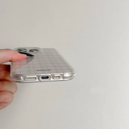 Brown Checkers Vintage Minimalist Chic Protective Phone Case